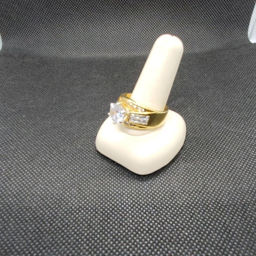 Seta Gold Tone CZ Ring - Picture 3 of 5